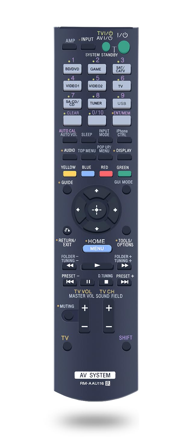 AZBMEReplacement Remote Control for Sony RM-AAU106 AV Receiver Home Theater System STR-DH720 STRDH730 STR-DH720HP STR-DH730 1-489-345-11 STR-DH830