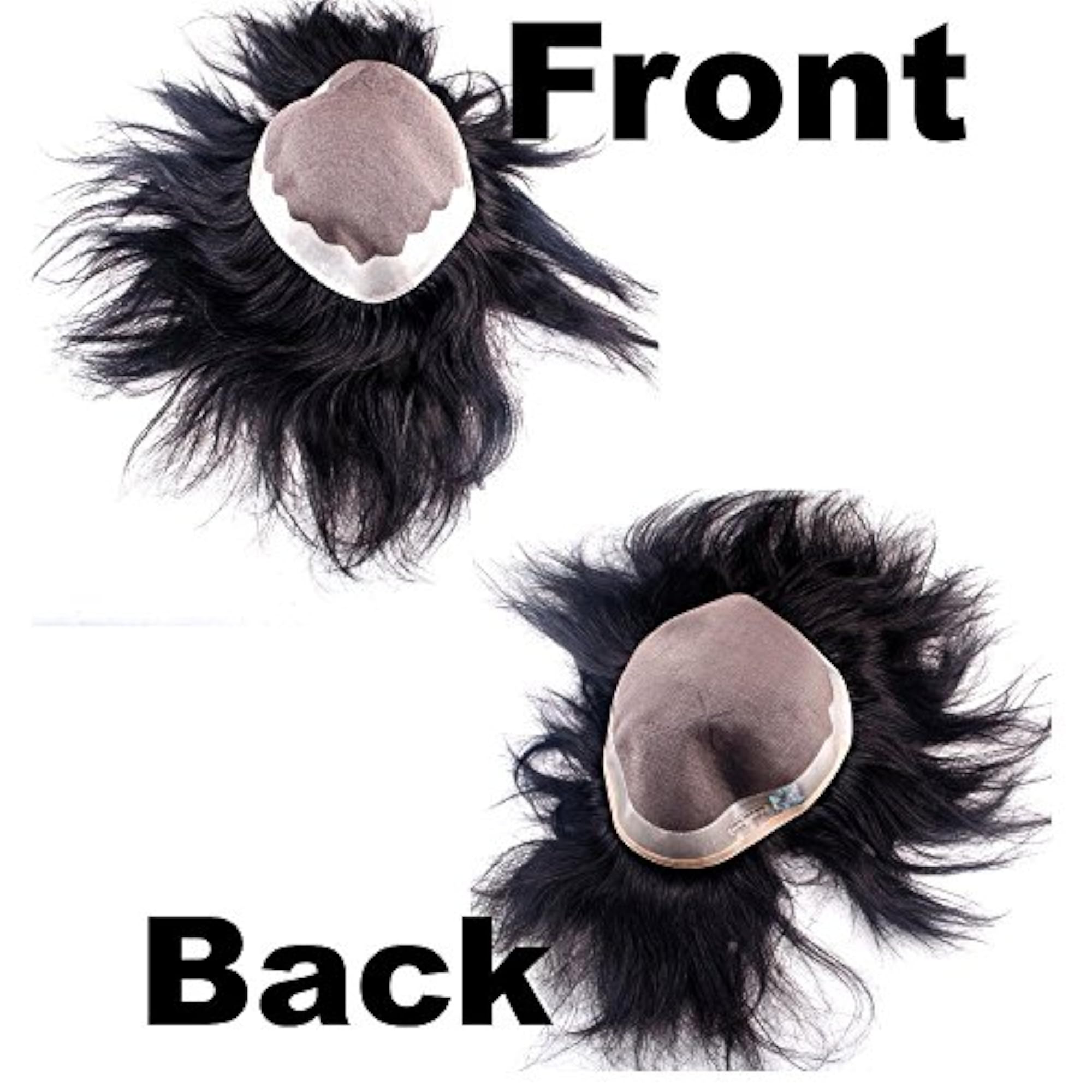 Natural Black 100% Human Hair Toupee for Men
