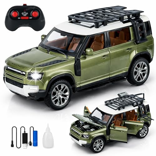 Image of Zest 4 Toyz Die Cast Remote Control Car Toy for Kids Die Cast Metal Car with Mist Spray Action Rechargeable Off Road RC Vehicle for Boys & Girls Age 3+ (Green)