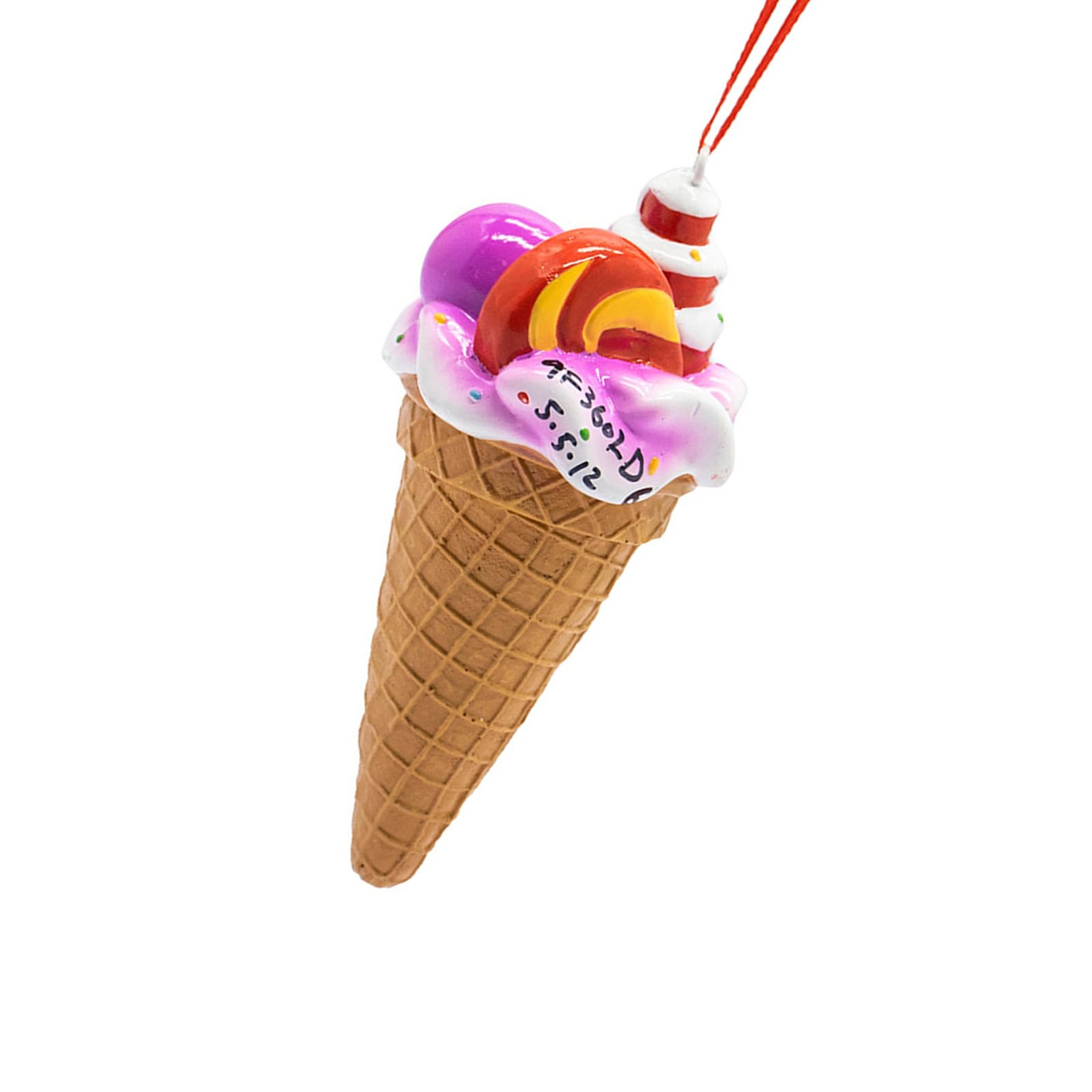 Elnwnnkc Celebratory Ice Cream Decoration for Christmas Tree Decoration Permanent Rosin Hanging Deck Creative Holiday Present Concept Celebratory Ice Cream