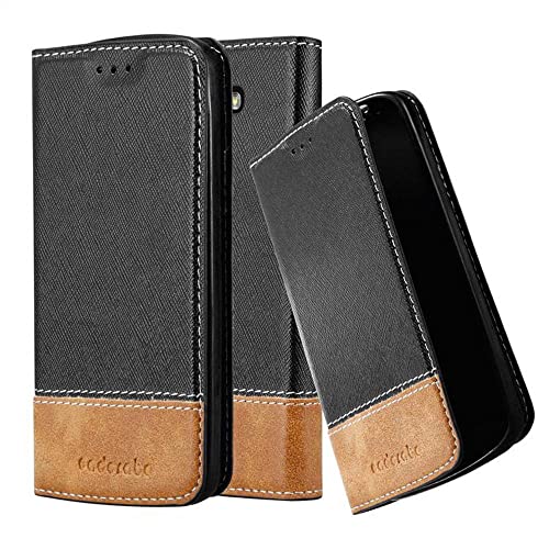 Cadorabo Book Case Compatible with LG G2 MINI in Black Brown - with Magnetic Closure, Stand Function and Card Slot - Wallet Etui Cover Pouch PU Leather Flip