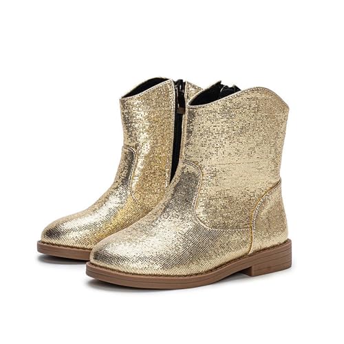 Bottines élégantes pour fille bout rond chaussure enfant talon bas confortable - 5