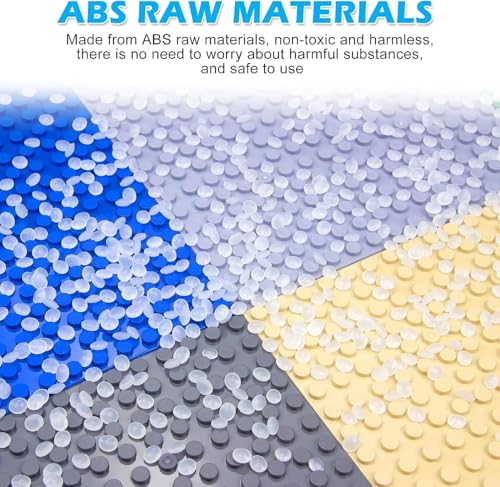 Guihumz 8 Platten-Set Bauplatte Kompatibel mit Meisten Marken,Classic Bausteine Grundplatte,Kompatibel mit All Major Brands and Activity Table,25.5 * 25.5cm, Weiß Grundplatte