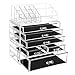 Produktbild SONGMICS Kosmetik-Organizer aus Acryl, Make-up Organizer mit 6 Schubladen, Aufbewahrungsbox fürs Bad, Schlafzimmer, für Lippenstifte, Lidschatten, Nagellack, Pinsel, Foundation, transparent JKA009TP