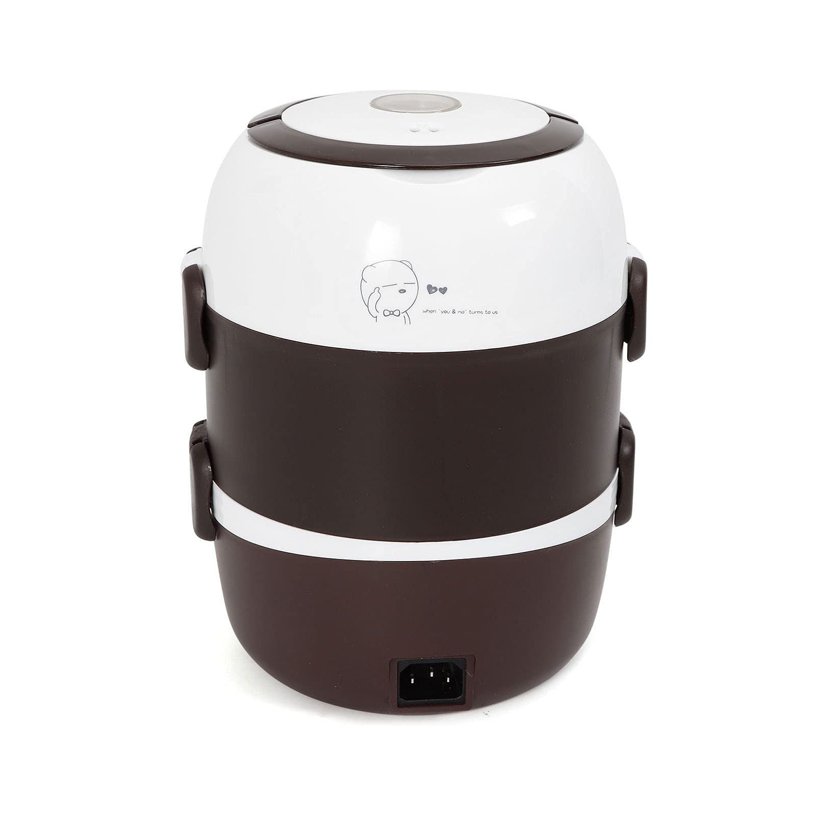 SHIOUCYElectric Warmer Lunch Box Food Heater, 3 Layer Portable Lunch Box Steamer Pot Rice Cooker - Stainless Steel Lunch Containers Warming Home Office Food Grade Steamer