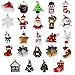 Produktbild Bluelves Weihnachtsanhänger, 24 Stück Mini Anhänger Weihnachten Deko, Weihnachtsbaum Anhänger, zum Hängen Weihnachten Dekoration