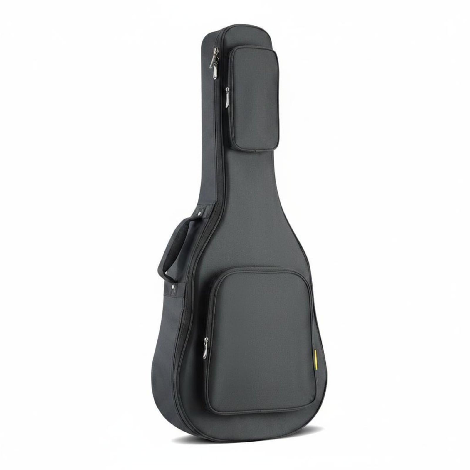 F Fityle Funda para Guitarra Estuche Bolsa Mochila Protector Acolchado con Doble Correa Ajustable y Panel Trasero Cómodo Tela al Agua Adecuado para Trayectos, Negro, Negro Brillante, 40 Pulgadas