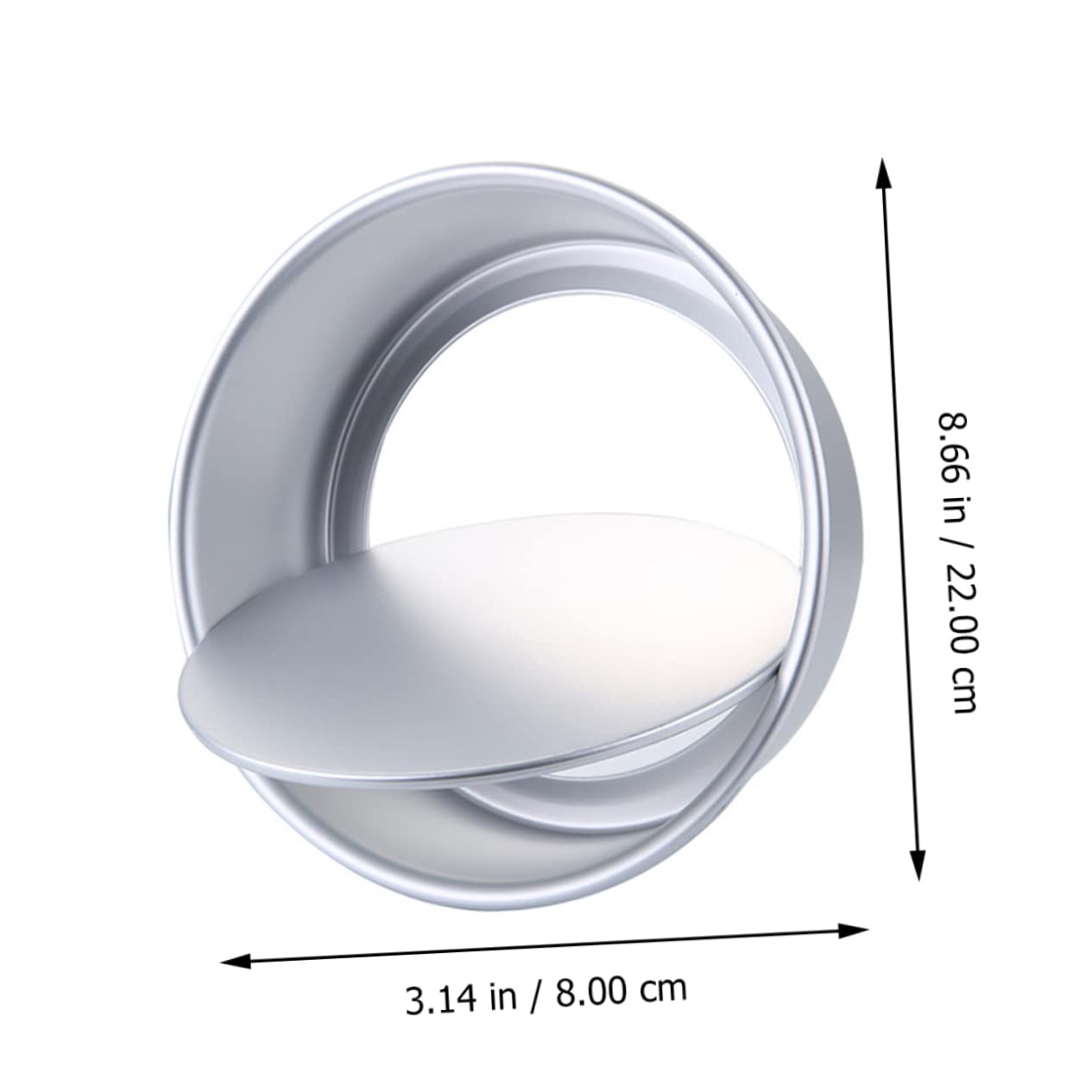 Garneck Non-stick Round Cake Molds Aluminum Family-friendly Thickened Bottom Safe for Hands for Baking