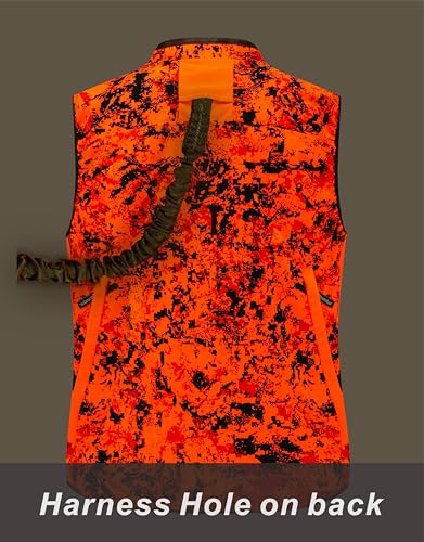 Image of Atenze Blaze Orange Camo Hunting Vest Jacket for Man