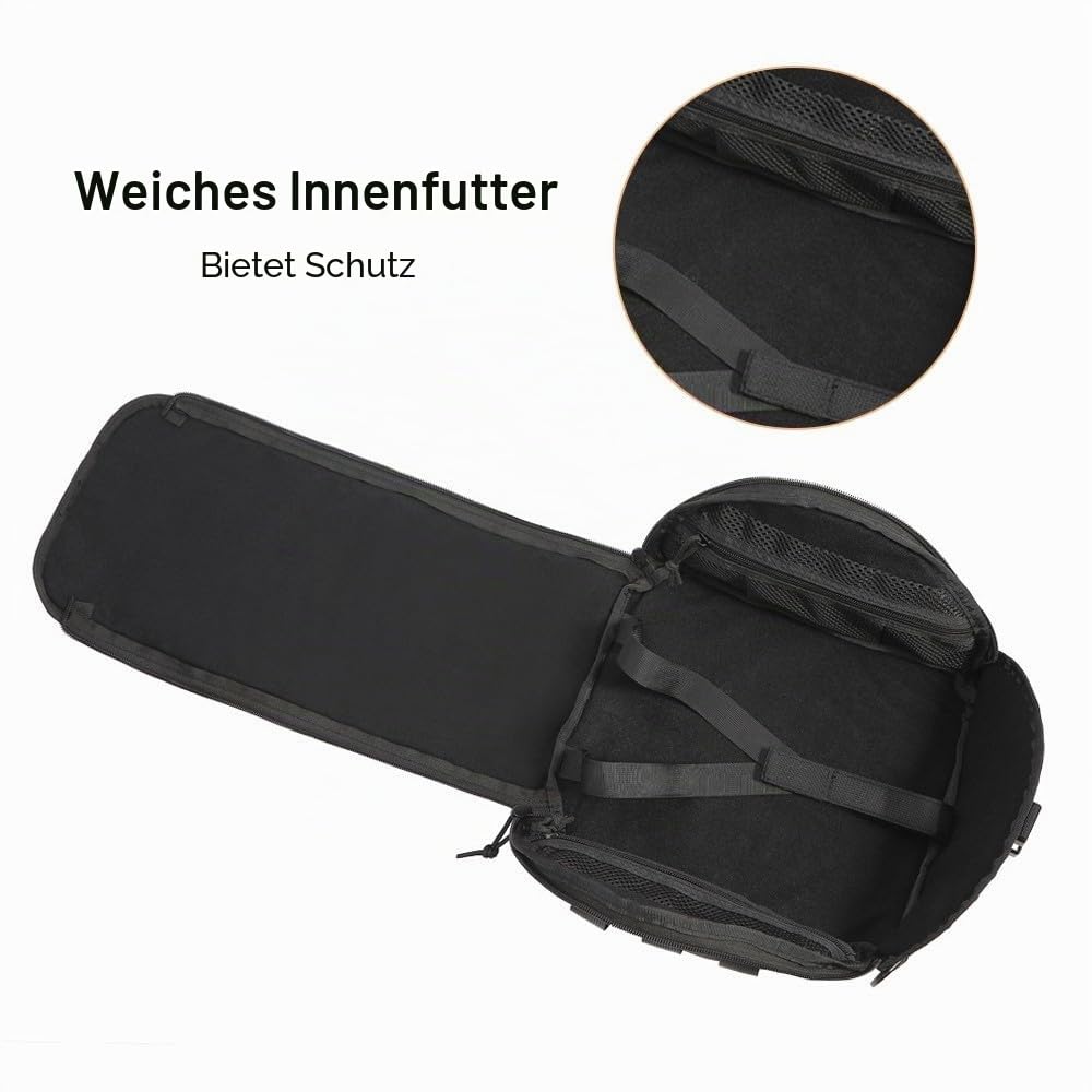 Taktische Helmtasche, Leichte Helmbeutel, Kratzfest, Helmpaket, Gepolsterte Airsoft Helm Aufbewahrungstasche, MOLLE Clamshell Helmtaschen Pack für Sport Jagd
