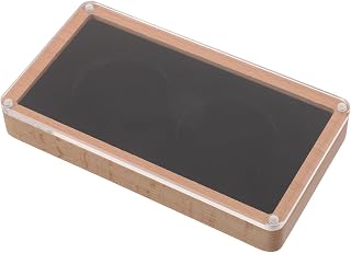 Medal Badge Display Box with Window and Cushioned Interior Case | Wood Acrylic Iron Build, Cover Design, Home Office Organizing and Presentation