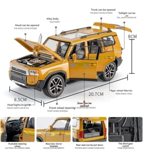 Image of 1:24 Die-Cast RC SUV Toy Car for Kids Boys Girls 3+, Multicolor