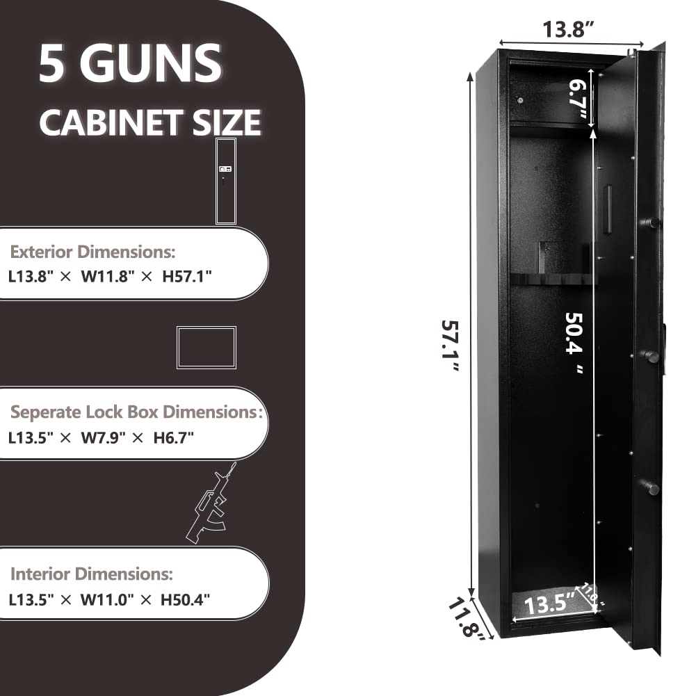 Buy AEGIS Gun Safes for Rifles and Shotguns, Quick Access 5 Gun Gun