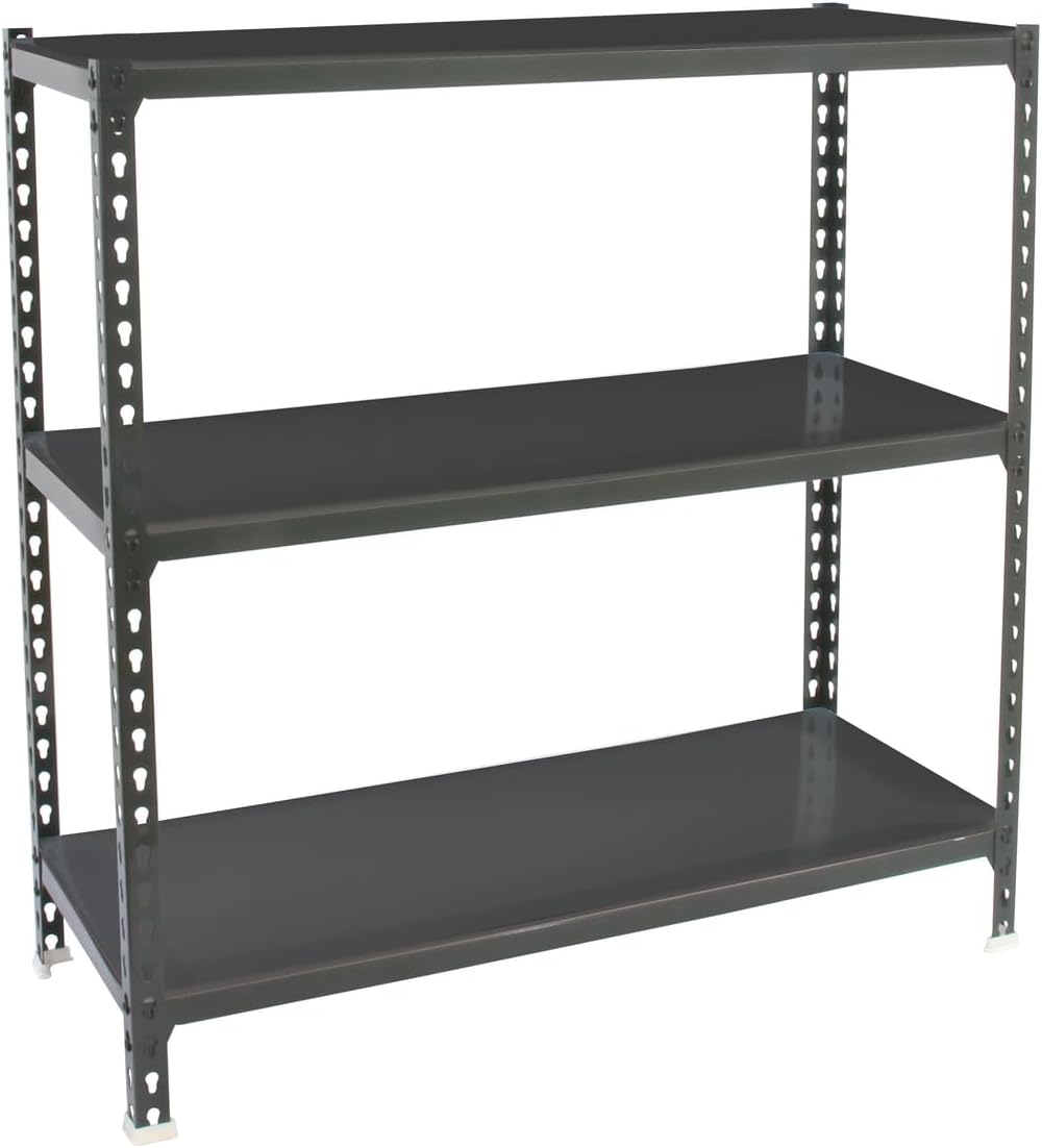 Simon Rack Garage Shelving Units 900x1100x400 mm, 3 Tier Steel Rack, 200 kg per Shelf, Anthracite - Simonclick