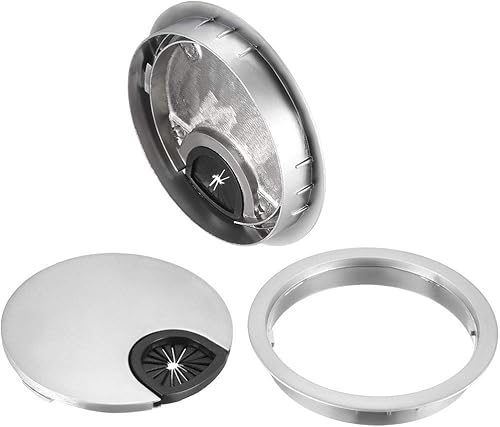 Miniatura 3 de uxcell Cubierta de agujero para cable, aleación de zinc de 3.1 pulgadas3.150 in, ojales, cubierta de agujero para oficina, PC, organizador de