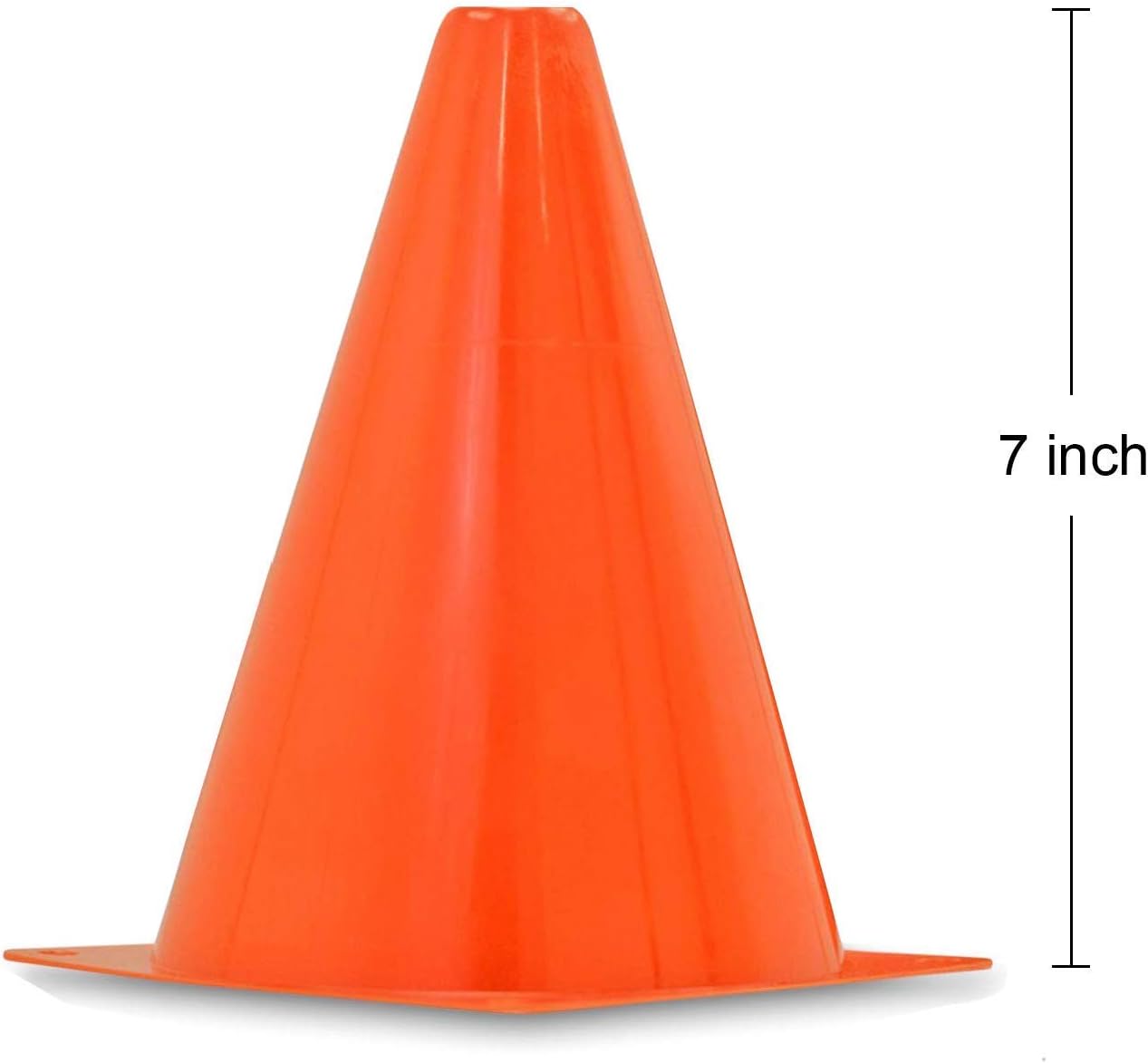 36 Pack 7 Inch Plastic Traffic Cones Sport Training Cone Sets Field Marker Cones for Skate Soccer Agility Training & Physical Education Flexible
