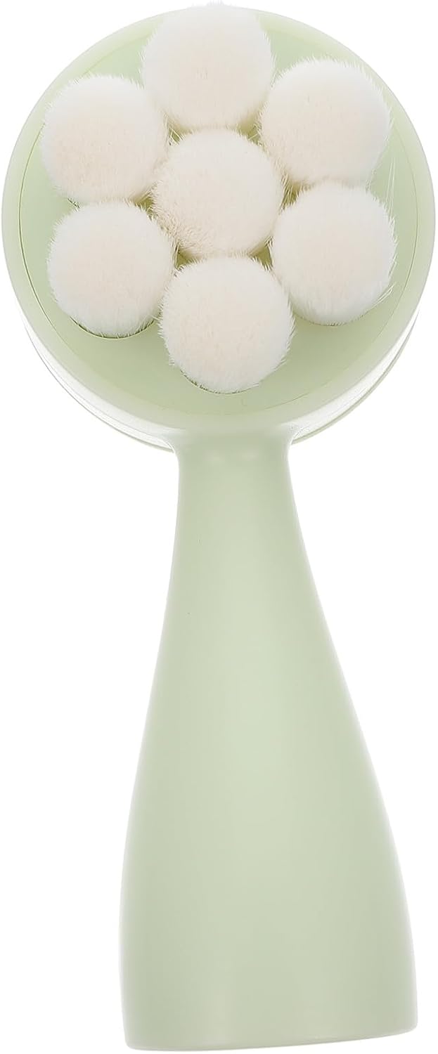 Pore Deep Cleansing Brush Manual Facial Brush with Silicone Double-Sided Standing Face Washing Cleaner for Women Sensitive Skin Care