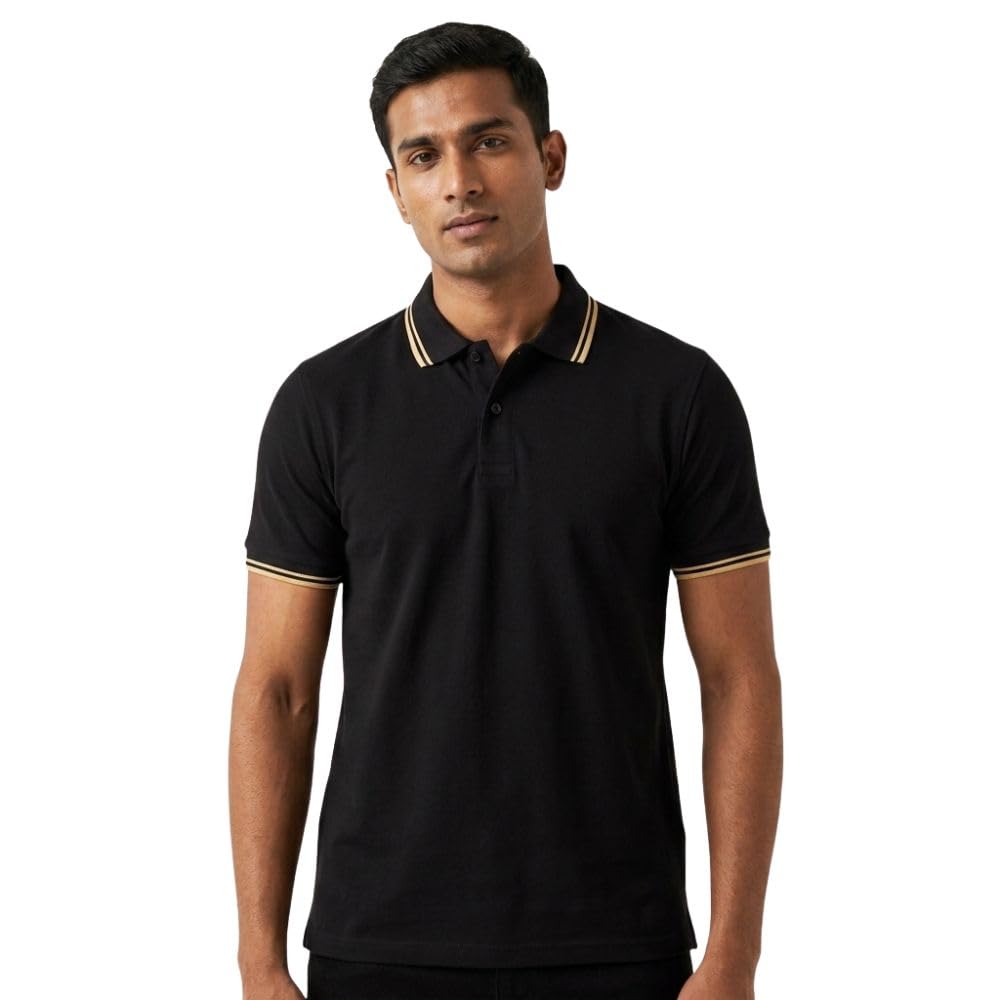 Men’s Solid Polo T-Shirt | Cotton Blend Collared Neck Half Sleeve Casual Regular Fit T-Shirt for Men-picture-14