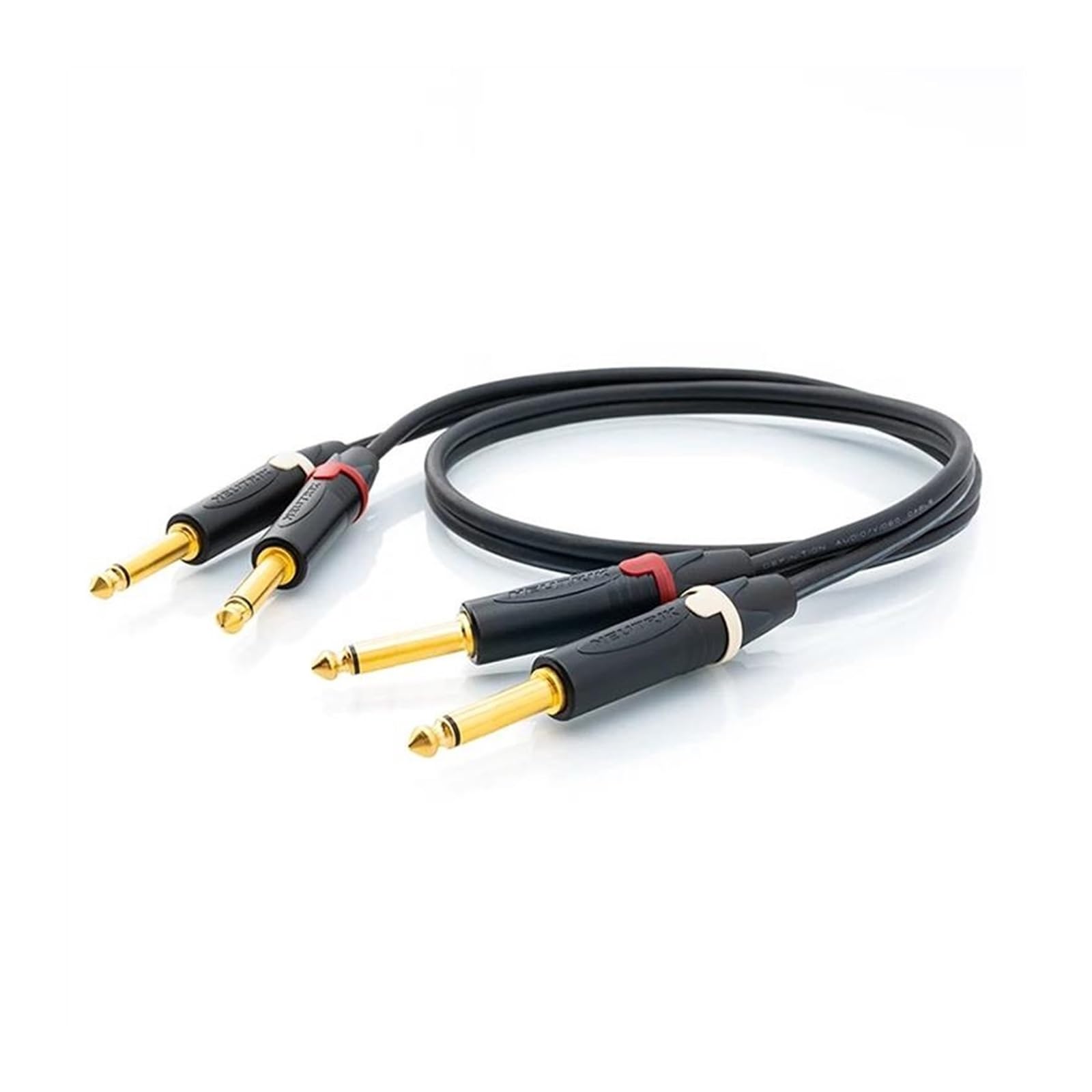 Cavo Strumento per Chitarra Cavo TS 6,5 mm Jack maschio a maschio Cavo per chitarra pianoforte elettrico mixer amplificatore stereo altoparlante(L-L,1m)
