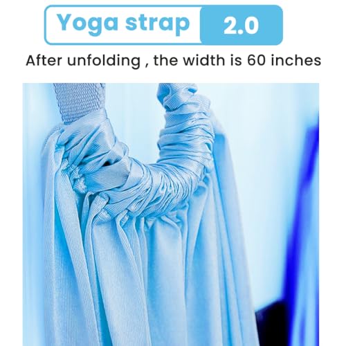 Image of Proberos Yoga Stretching Strap, Elastic Yoga Stretching Strap, Sectional Hoop Yoga Strap for Physical Therapy, Pilates, Yoga, Dance & Gymnastics Exercise