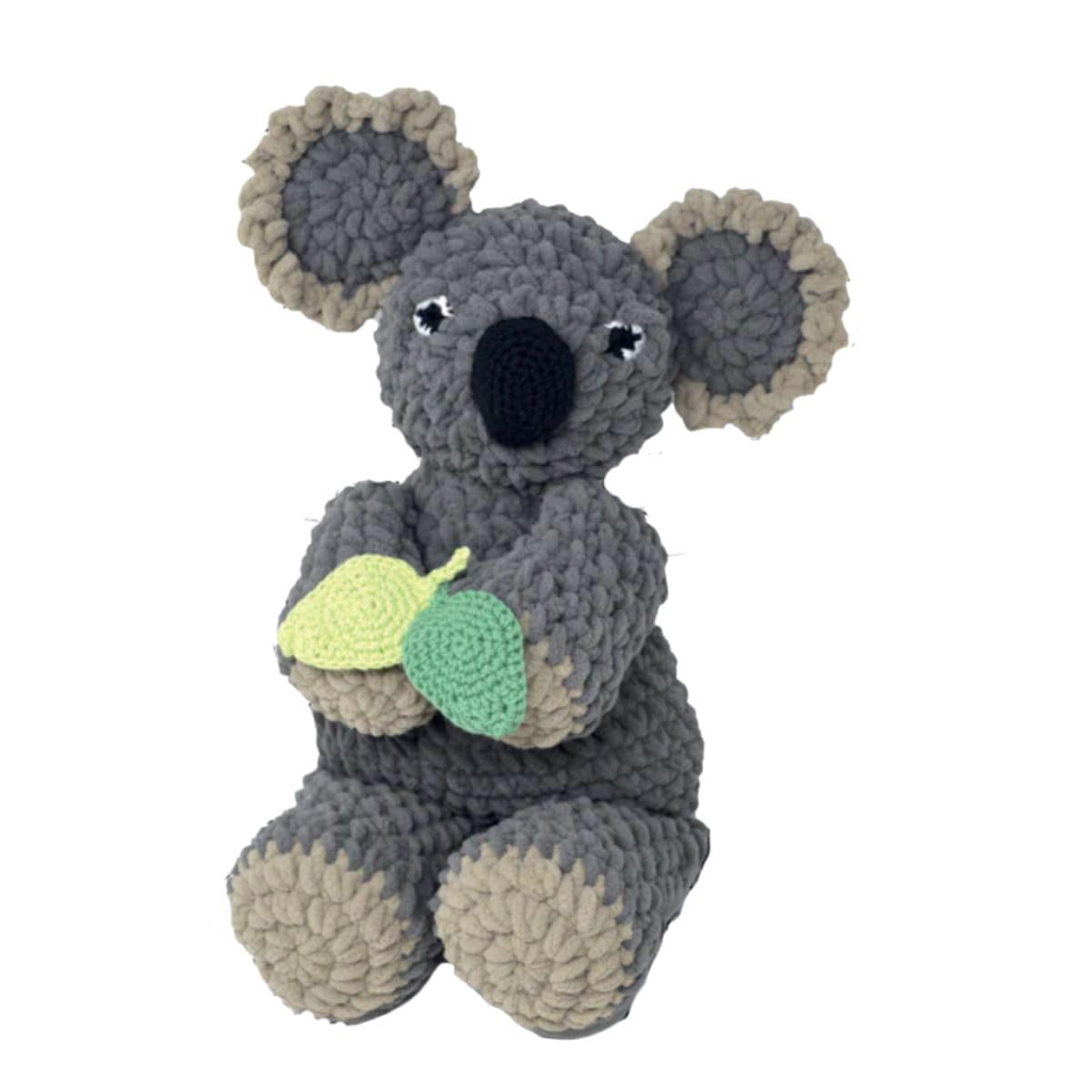 Knitty Critters Kieran Koala – Main Collection – | Beginner-Friendly Crochet Craft Kit With Recycled Yarn