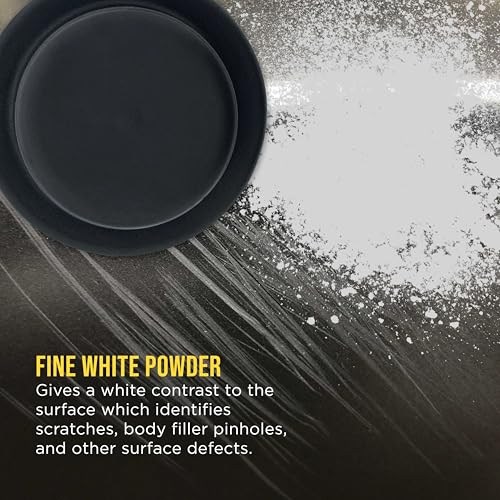 Image of Dura-Gold Premium White Dry Guide Coat Kit, 7 Ounces (200 Grams) - Powder that Instantly Highlights Auto Bodyshop Repair Surface Imperfections, Identify Body Filler Pinholes, Sanding Scratches Defects