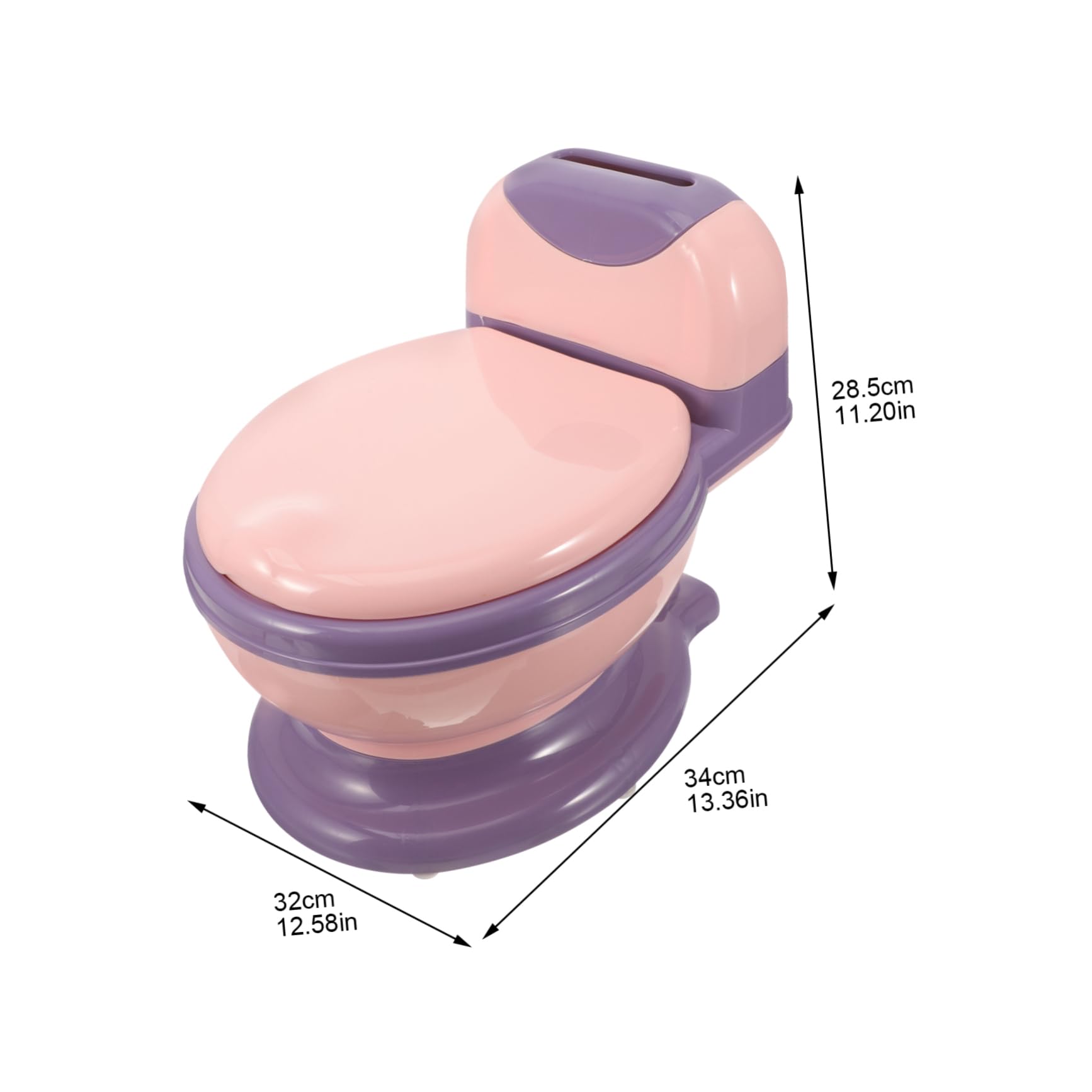 TEHAUX Portable Training Toilet Boys and Girls Potty Children's Soft Seat Potty Toddler Potty Training Realistic Design Easy to Clean Plastic Material Home Bathroom Use
