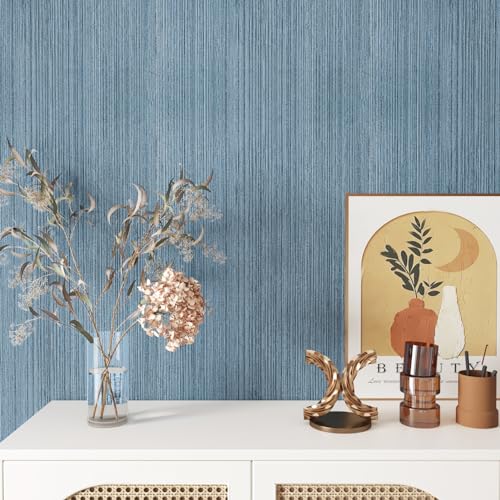 Papier peint décoller et coller texturé bleu noir meubles