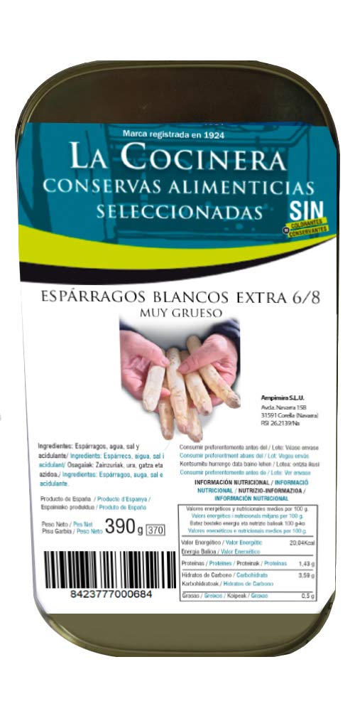 Esparragos blancos extra 6/8 muy grueso