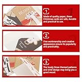 ifundom Kreative Weihnachtskarten Satz mit Umschlag Dekorative Grußkarten aus Papier Festliche Neujahrs und Weihnachtsfeier Karten mit Zartem Musterdesign