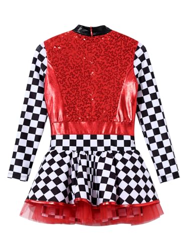 Disfraz de Piloto de Carreras para Niñas con Mono y Vestido miniatura 4
