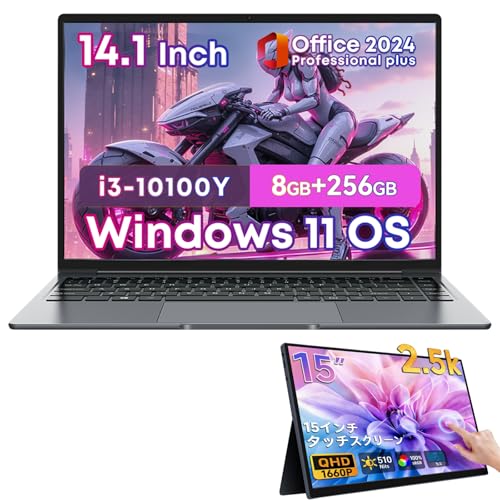 CHUWI�m�[�g�p�\�R�� Office 2024���� ���o�C�����j�^�[��CoreBook I314�^ 1920×1080 IPS�t�� 8GB������ / SSD 256GB Win11 �E�F�u�J�����t�� ���^�m�[�gPC �C���e��i3-10100Y 2�R�A4�X