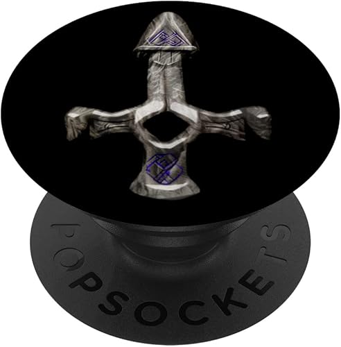 Thor's Hammer Mjolnir from Old Norse Mythology PopSockets PopGrip intercambiable