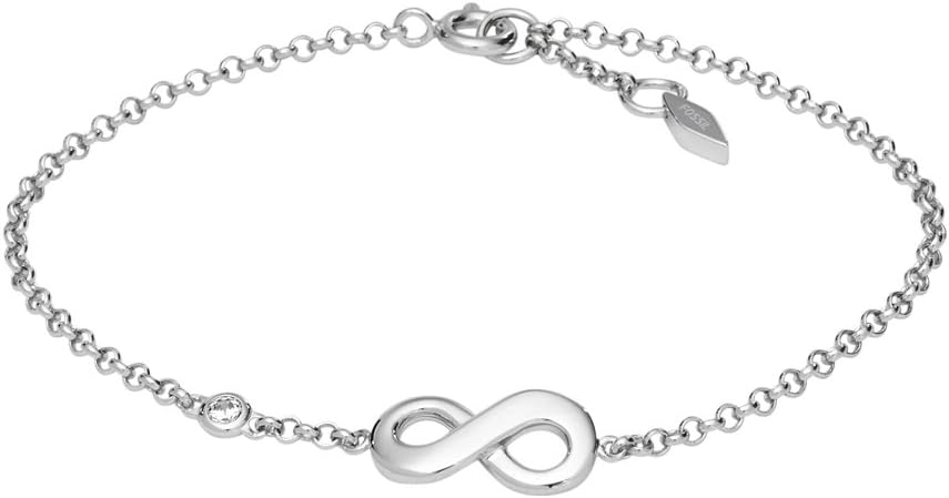 Fossil Bracciale Da Donna In Argento Sterling, Lunghezza | WhichOne