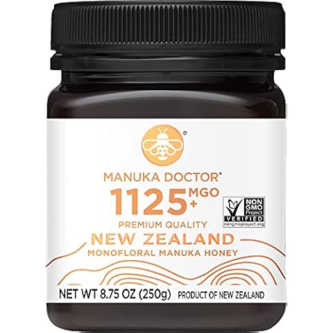 MANUKA DOCTOR - MGO 1125+ Manuka Honey Monofloral, 100% Pure New Zealand Honey. Certified. Guaranteed. RAW. Non-GMO (8.75 oz) Cover