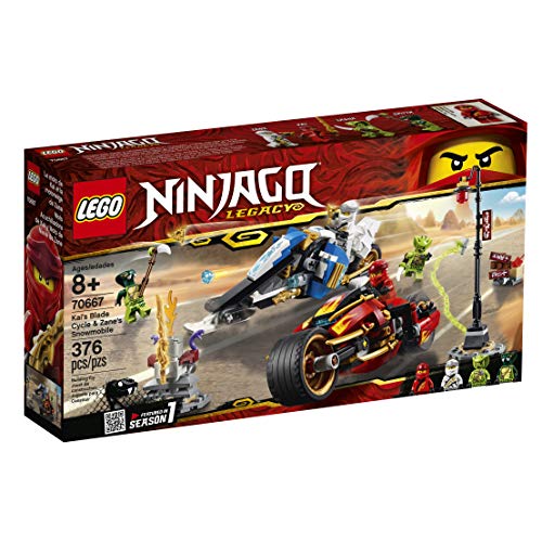 Lego Ninjago Legacy Kai’s Blade Cycle & Zane’s Snowmobile 70667 Building Kit (376 Pieces) #TOP3