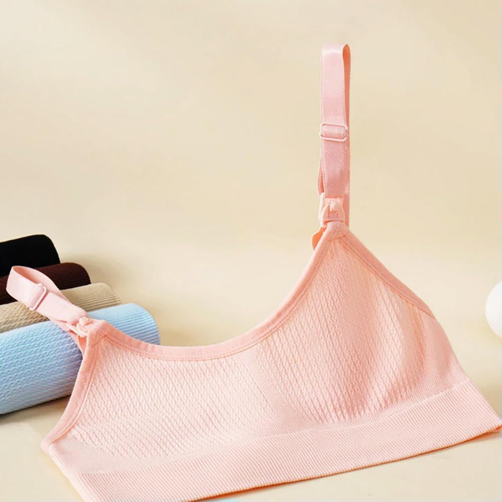 ZBDP - Reggiseni premaman e allattamento, con coppe a sollevamento completo, comodo, senza cuciture, supporto 3D, facile rilascio fibbia frontale senza pressione