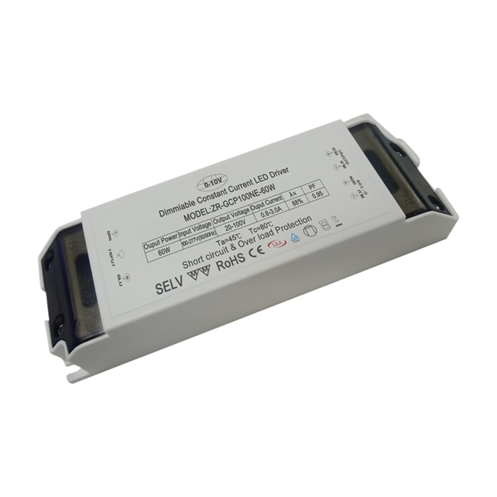 Alimentation LED 0-10V 60W : transformateur à courant constant pour un éclairage dimmable - 2