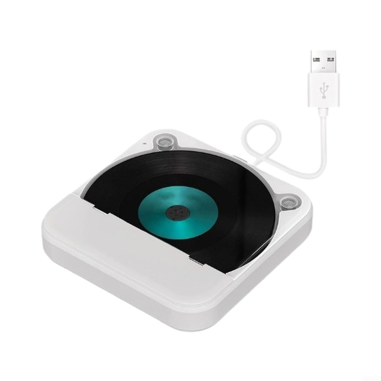 Lettore CD portatile per auto con porta USB AUX, funzione antiurto, formato MP3 WMA WAV, con telecomando, nero (bianco)