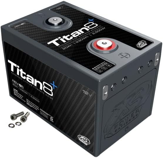 XS Power RSV-S5 1000 Amp Lithium Battery with M6 Terminal Hardware - 12 Volt 20Ah 750CA LTO Powercell for Performance and Car Audio Stereo