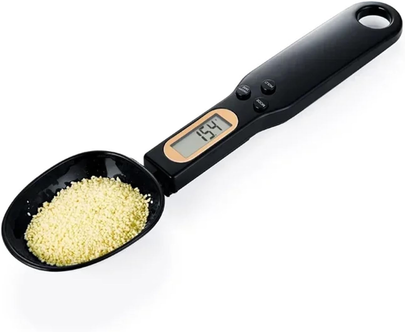 Electronic Kitchen Scale 500g 0.1g Spoon Display Digital Weight Measuring Mini Tool Black(White 1Pcs)