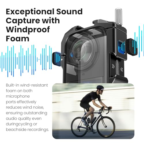 Image of Premium Aluminum Frame Mount Cage for Insta360 One X5 Action Camera Accessories with Lens Protective Cap (Metal Frame case for ONE X5 Camera)