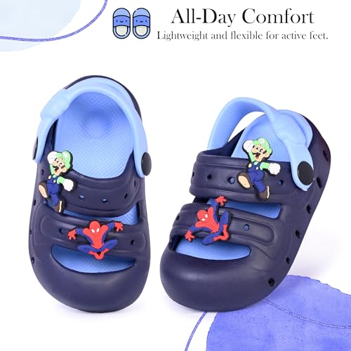 Image of GLJ Kids Comfort Clogs Sandals For Boy And Girl, 1 to 4 Years, Two-Strap Design, Easy To Wear Slip On, Dust and Waterproof, 7101