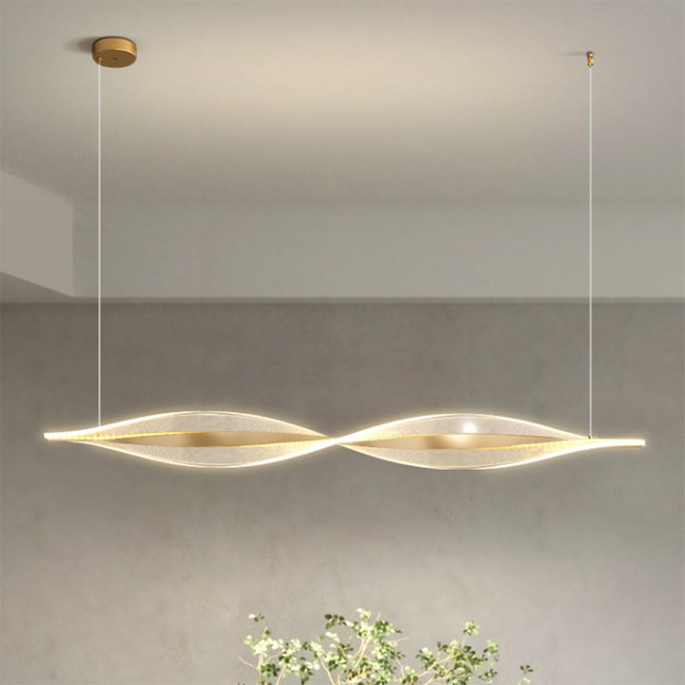 Suspension LED ondulée pour bureau et espaces de travail, éclairage 40W anti-fatigue réglable