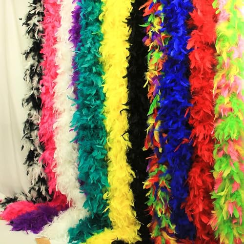 Tharaht B0B7QBQSXC Hot Pink Chandelle Turkey Feather Boa 2 Yards 40G thumb #6