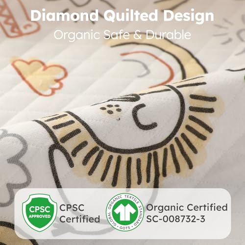 Image of Yoofoss Baby Sleep Sack 0-6 Months 1.0 Tog Sleep Sack Organic Cotton Wearable Blanket for Newborns 2-Way Zipper Quilted Sleeping Sacks(Small)