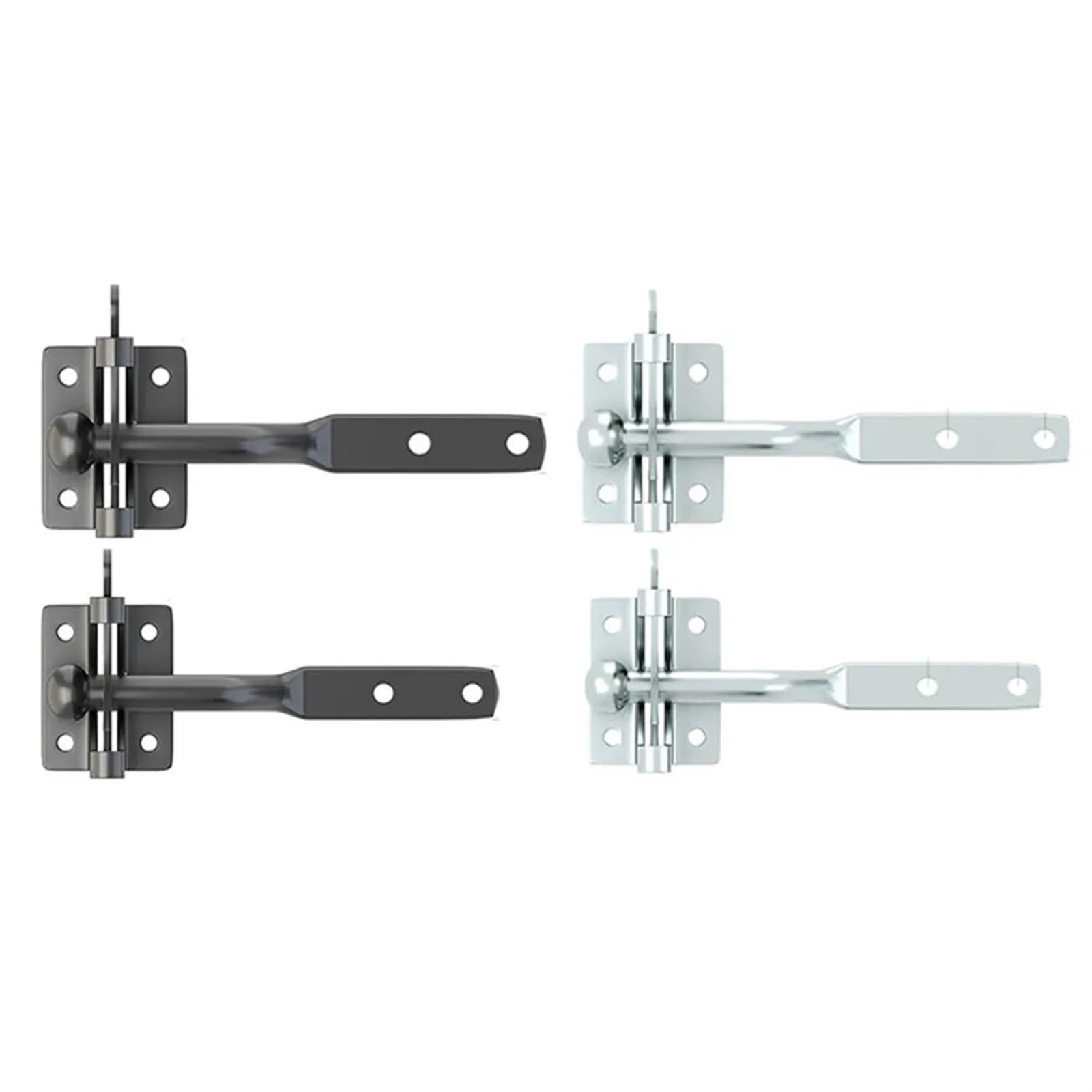 2Pcs Fence Latch Self Locking Gate Automatic Lever Lock(Black 116mm)