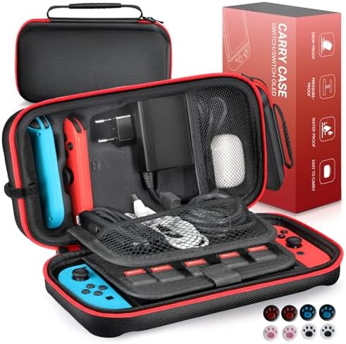 Euqvunn Étui pour Nintendo Switch/Switch OLED, Étui Rigide Protec...