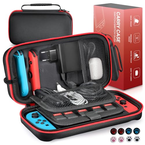 Funda Compatible con Nintendo Switch y OLED, Estuche Duro Protect...