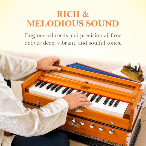Harmonium BINA No 9 soufflet multifold instrument musique indienne